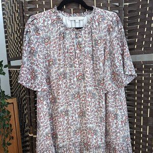 Ann Taylor Loft Bell Sleeve Garden Party Dress (S)